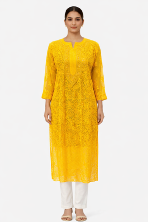 Cotton Embroidered Kurti (Long)