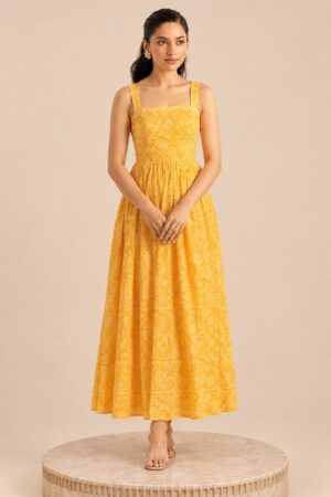Sunlit Marigold Anarkali